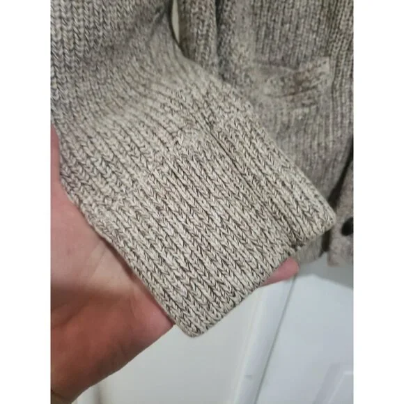 J Crew Marled Sweater Cardigan Mock Neck  Mens L Classic Academia - Picture 3 of 9